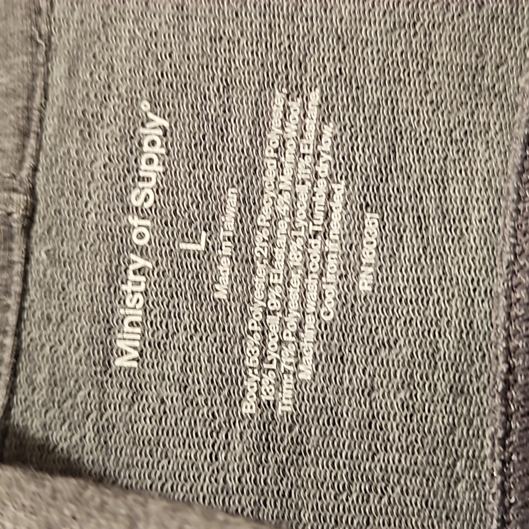 Ministry Of Supply Fusion Terry Wool Heathered Gray, Nwt,L — image 6 of 8